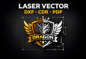 Eu vou vetorizar sua logo para gravar a laser em dxf pdf