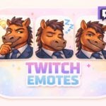 Eu vou fazer emotes estáticos para Twitch