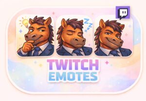Eu vou fazer emotes estáticos para Twitch