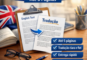 Eu vou Traduzir do inglês, arquivos de até 5 páginas