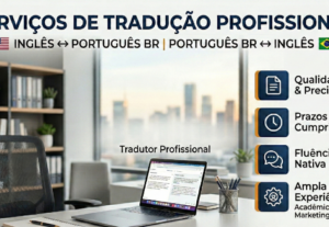 Eu vou fazer tradução inglês ↔ português profissionalmente