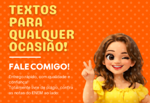 Eu vou escrever qualquer texto que você quiser.