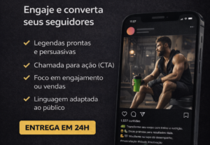 Eu vou Criar 5 legendas estratégicas para Instagram fitness