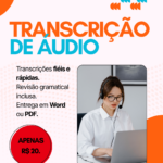 Eu vou fazer a transcrição fiel de seus áudios ou vídeos.