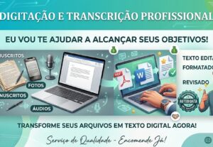 Eu vou realizar digitação e formatação