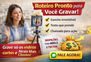 Eu vou Criar 10 roteiros prontos para vídeos que vendem.