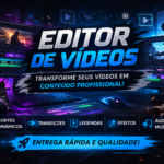 Eu vou editar seus vídeos, a melhor edição que vc vai ver