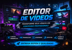 Eu vou editar seus vídeos, a melhor edição que vc vai ver