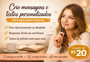 Eu vou criar seu texto ou frase com autenticidade