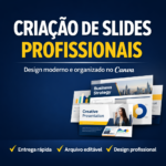 Eu vou criar slides profissionais e organizados no Canva