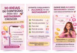 Eu vou fazer Crescimento e engajamento para Instagram