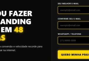 Eu vou criar sua Landing page em 48 horas