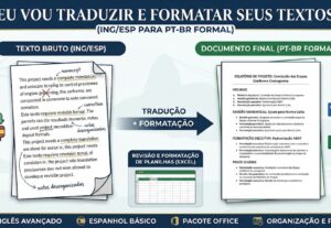 Eu vou traduzir/formatar seus textos entre línguas diferente...