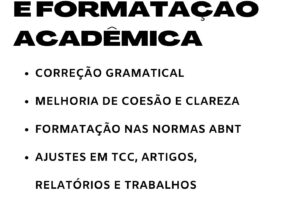 Eu vou revisar e formatar seu trabalho acadêmico.