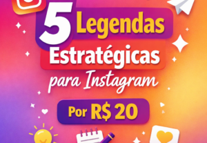 Eu vou Criar 5 legendas estratégias para seu Instagram.
