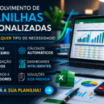 Eu vou desenvolver planilhas inteligentes sob medida
