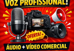 Eu vou fazer locução que vende pra você em áudio e vídeo