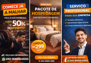 Eu vou fazer artes digitais e postes para rede sociais