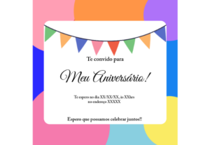 Eu vou fazer o modelo do convite para sua festa