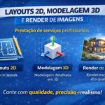 Eu vou criar Layouts 2D, Modelagem 3D e Render
