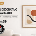 Eu vou criar 1 poster decorativo personalizado A4/A3