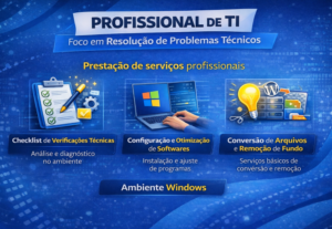 Eu vou diagnosticar e resolver problemas técnicos de Softwar...