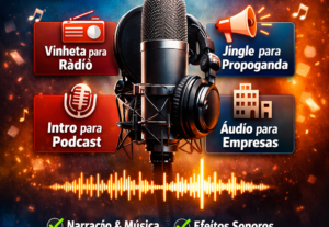 Eu vou criar a vinheta áudio ideal para o seu negócio