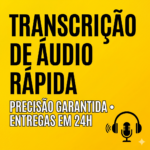 Eu vou fazer transcrição rápida de seus áudios/vídeos.