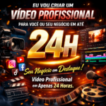 Eu vou Criar um vídeo profissional para você em até 24h