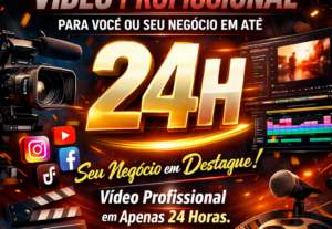 Eu vou Criar um vídeo profissional para você em até 24h