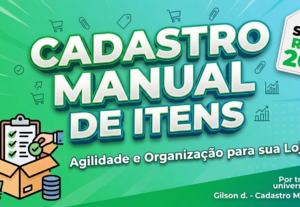 Eu vou Fazercadastro manual de até 50 itens na sua loja.