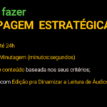 Eu vou fazer a decupagem de seu áudio/vídeo em 24h