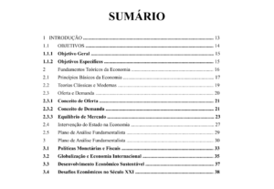 Eu vou fazer a paginação e o sumário do seu trabalho