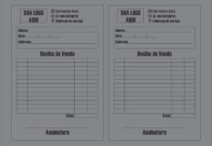 Eu vou fazer seu recibo de vendas