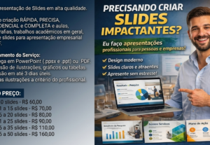 Eu vou fazer sua apresentação/slides em 24h.