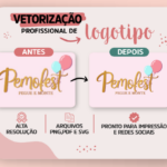 Eu vou vetorizar sua logomarca em alta resolução