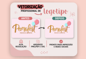 Eu vou vetorizar sua logomarca em alta resolução