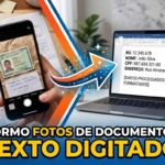 Eu vou transformar fotos de documentos em texto digitado