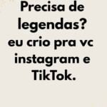 Eu vou Criar 10 legendas criativas para Instagram ou TikTok