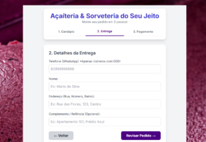 Eu vou fazer a solução delivery pra o seu negócio.