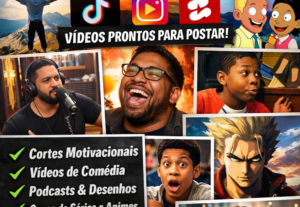 Eu vou disponibilizar Pack de cortes de Vídeos Virais