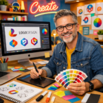 Eu vou fazer sua logo com estilo profissional único.