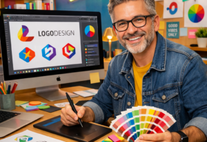 Eu vou fazer sua logo com estilo profissional único.