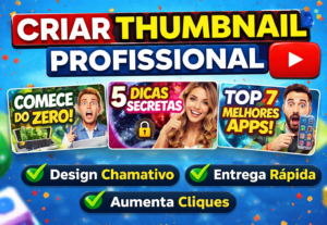 Eu vou criar thumbnail profissional para YouTube
