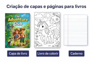 Eu vou criar páginas de caderno livros de colorir.