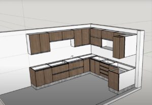 Eu vou Criar Projeto 3D Móveis Sob Medida Cozinha, Roupeiro.