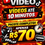 Eu vou editar seu vídeo de até 10 minutos para as redes