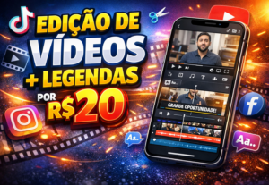 Eu vou editar e legendar seu vídeo para redes sociais