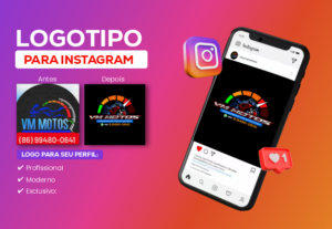 Eu vou criar logo moderna para Instagram ou loja online