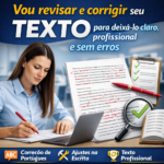Eu vou revisar e corrigir seu texto
